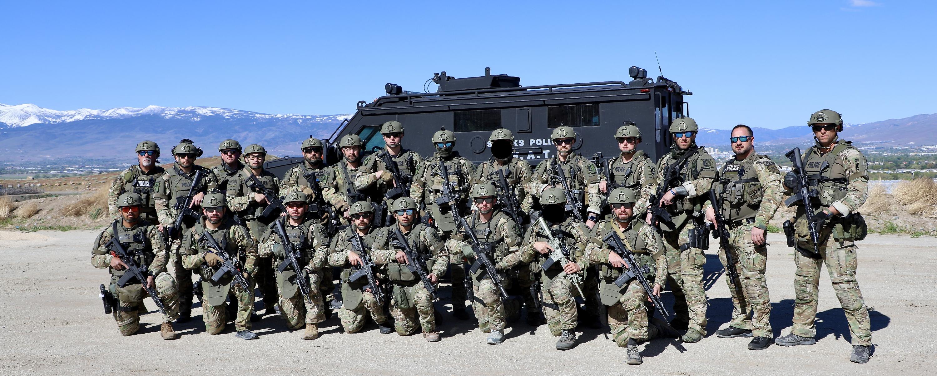 A group of soldiers stands together